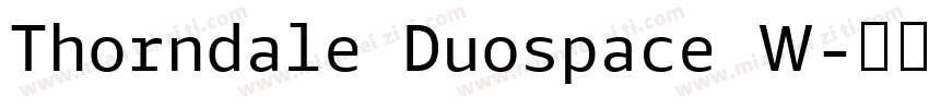 Thorndale Duospace W字体转换